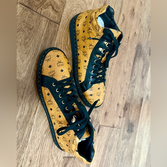 MCM High-Top Sneakers in Black and Brown - Picture 2 of 10